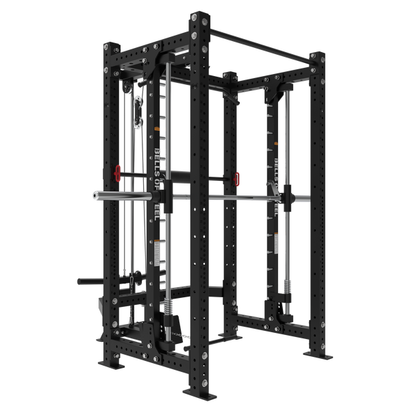 Smith Machine Rack With Lat Pulldown - Hydra (3" x 3", ⅝" Holes) Smith Machine Rack With Lat Pulldown - Hydra (3" x 3", ⅝" Holes)