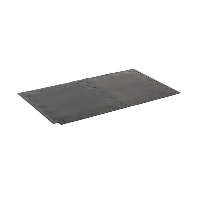 The Bells of Steel 24" x 24" Puzzle Mats (Set of 8) are black interlocking mats shown side by side on a white background, perfect for protecting your gym floor.
