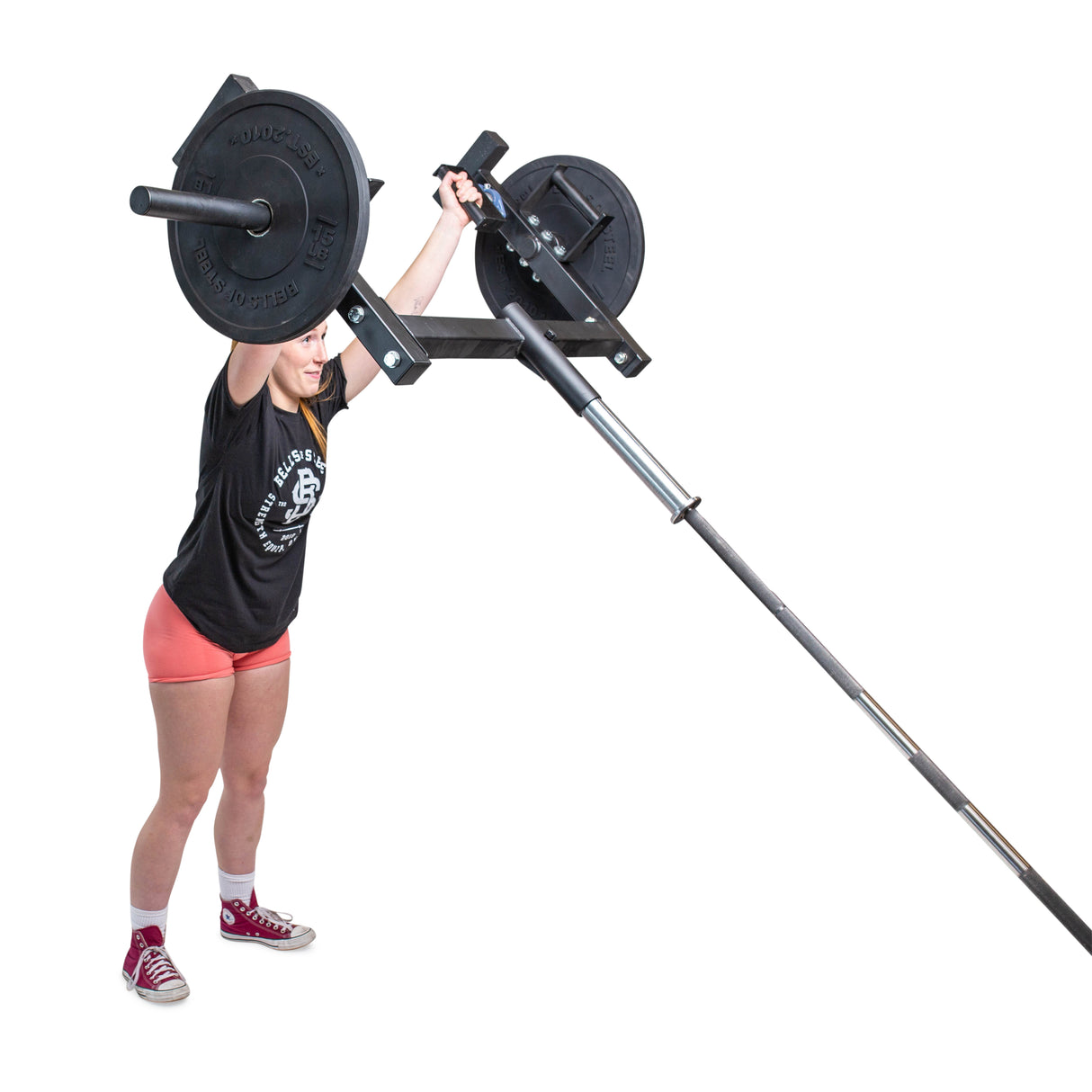 Female Athlete using the berserk press for a pressing movement.