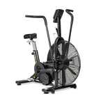 The Blitz Air Bike by Bells of Steel features handlebars, pedals, a large front fan wheel, and an adjustable seat—ideal for full-body workouts at home or cardio sessions in fitness centers.