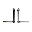 The Bells of Steel Camber Bar Attachment - Pair includes two black metal cylinders with horizontal silver rods at the base, shown parallel to each other on a white background.
