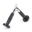A close-up of the Bells of Steel Tricep Pressdown With Ergo Handgrips, featuring a V-shaped design and metal loop for cable machine attachment—ideal for tricep pressdowns and strength training.