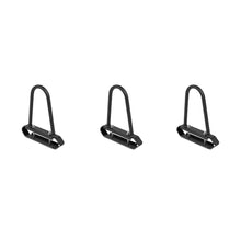 The Bells of Steel Divider for Bumper Plate Shelf (Pack of 3) features three identical black metal dividers with U-shaped handles on rectangular bases, perfect as adjustable shelf dividers for organizing your storage shelves.