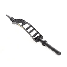 The Bells of Steel Omni Bar is a black metal multi-grip barbell with a curved center, knurled handles, and various grip options—perfect for strength training and compatible with power racks.