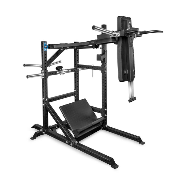 Pandemonium Squat – 3-in-1 Pendulum Squat / Calf Press / Viking Press Machine Pandemonium Squat – 3-in-1 Pendulum Squat / Calf Press / Viking Press Machine