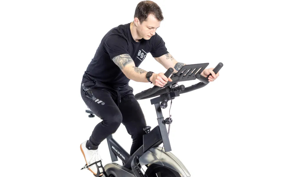 Cycling on a stationary bike discount