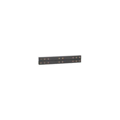 The Bells of Steel Deadlift Platform 60 cm (24) Tube (2 pieces) features a black rectangular metal hinge plate with copper-colored screw holes in two rows, perfect for customizing lifting platforms. Shown isolated on a white background.