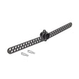 The Bells of Steel 30 D-Handle Bar Cable Attachment with Carabiners features a black plastic mounting arm with dual rows of round holes, a central cylindrical hub, and two metal clips, displayed on a white background.