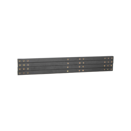 The Bells of Steel Deadlift Platform 125cm (49) Tube set includes four flat metal bars with evenly spaced holes, perfect for building stable deadlift platforms or supporting long tubes against a white background.