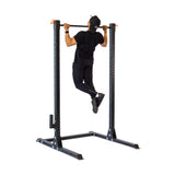 Male athlete doing pull-up using Adjustable Pull-up Bar Rack Attachment - Hydra