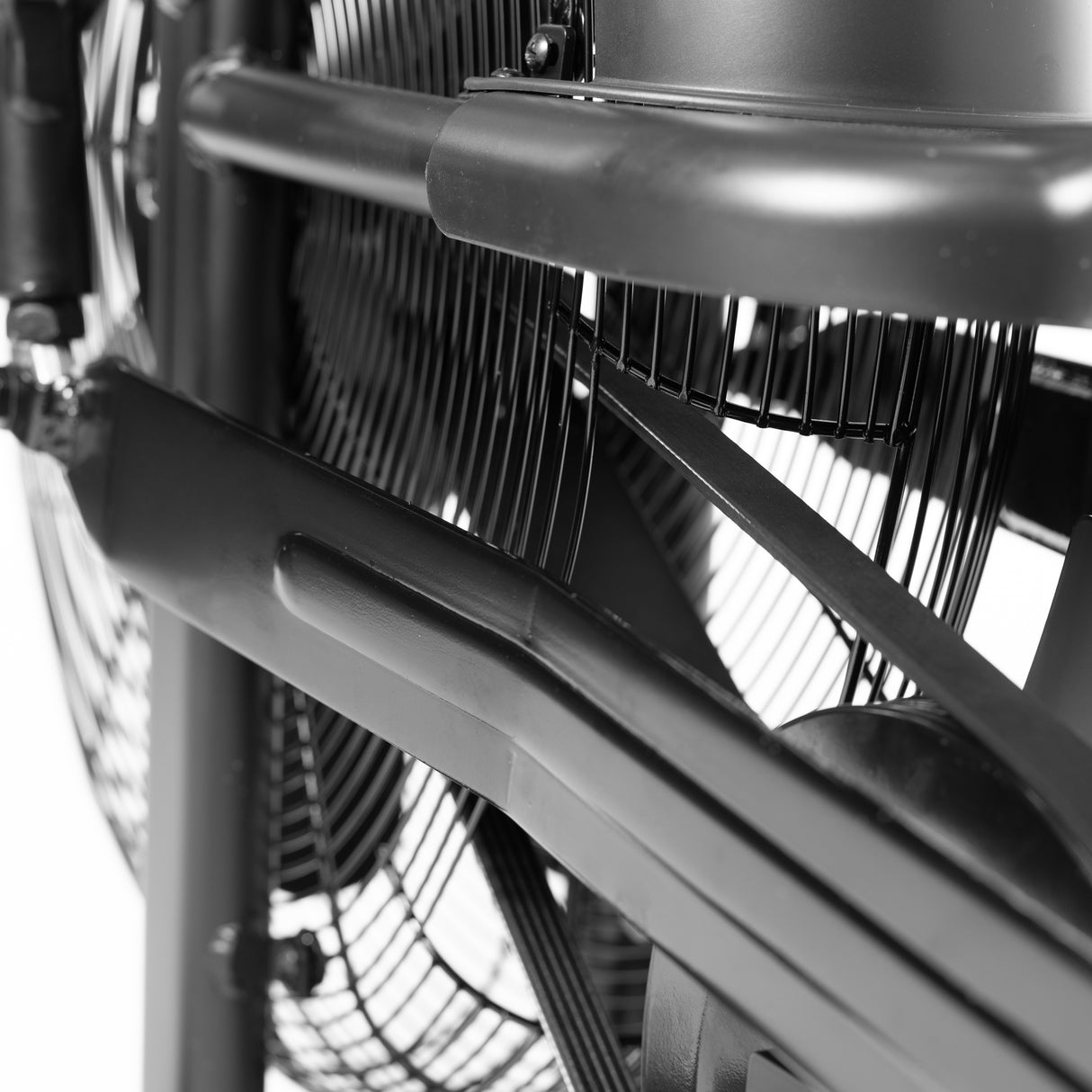 Residential Air Bike: close up of belt driven fan