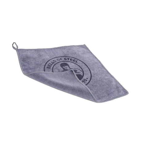  Product picture of Barbell Cleaning Microfiber Towel one of it's squares is folded over backside visible