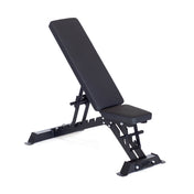 The Buzz-Saw Heavy-Duty Adjustable Bench by Bells of Steel features a padded seat and backrest, sleek black metal frame, and multiple incline settings. It’s perfect for strength training with a 1,000lb max capacity to support intense workouts.