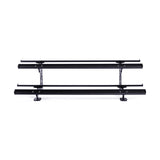 The Bells of Steel Commercial Interchangeable Weight Rack is a black metal rack featuring swappable shelves, designed for organizing and storing weights with an elevated, minimalist structure that saves space.