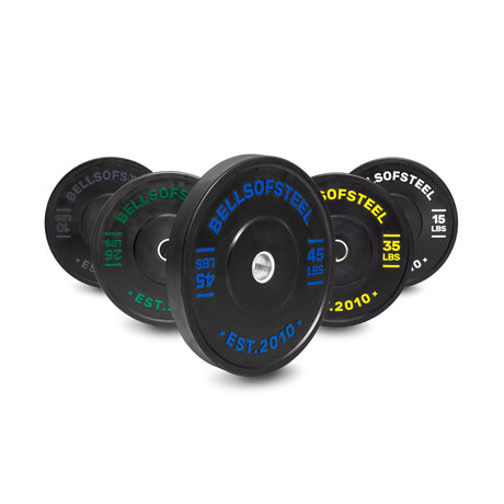 Set of Dead Bounce Conflict Bumper Plates for weightlifting