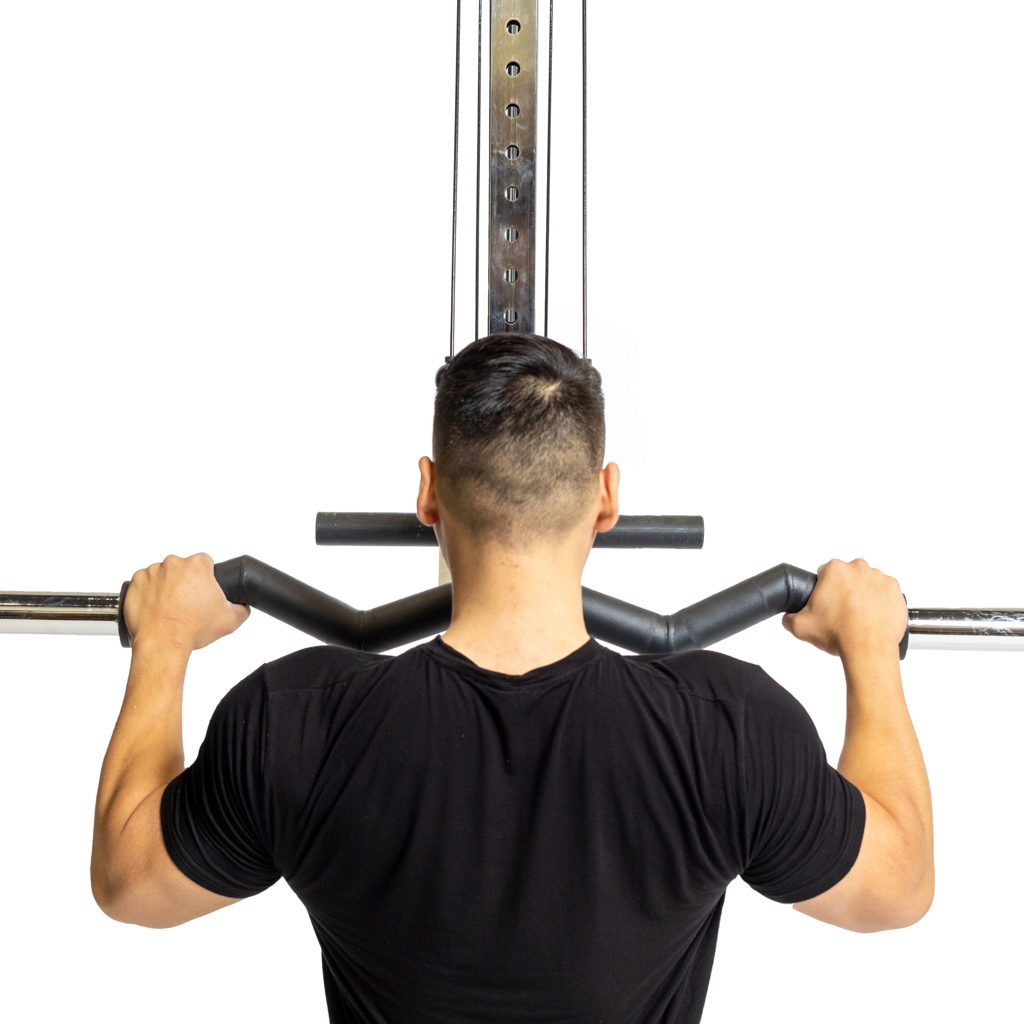 Straight Bar Cable Curl Double Hook Straight Get Stronger With The