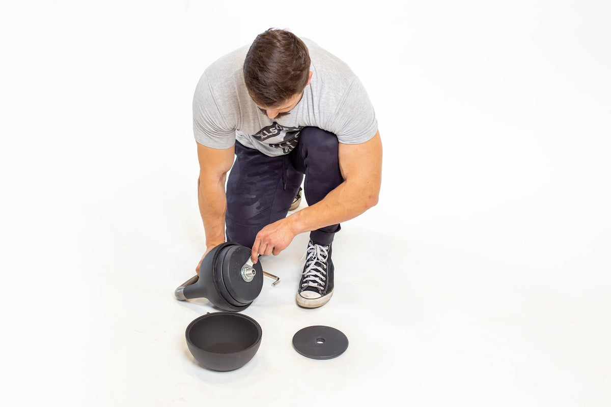 Load in 0.5 kg increments — not big leaps.