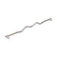 The Bells of Steel Double Hook EZ Curl Bar Cable Attachment features knurled grips, rotating ends, and a chrome-plated zigzag design for joint-friendly barbell exercises on cable machines.
