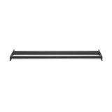 The Bells of Steel Fat/Skinny Pull Up Bar, shown front view on a white wall, features a sleek black metal finish and rectangular mounts, offering the clean, minimalist look of modern power rack accessories.