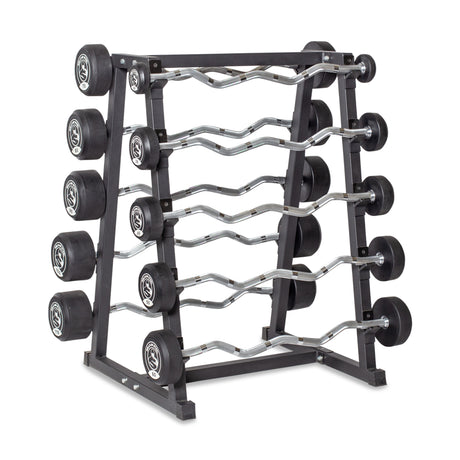 Fixed Barbells - Easy Curl - 20-110 LB Set with Rack