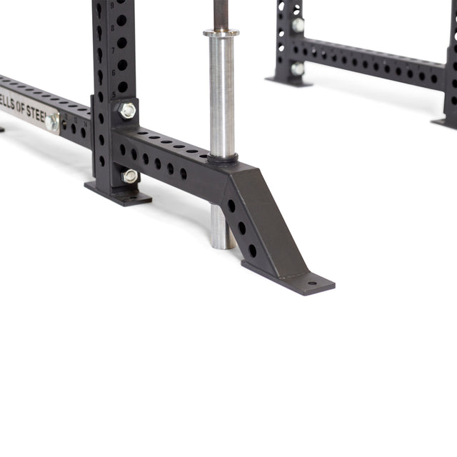 focus Front Foot Stabilizers attached to power rack