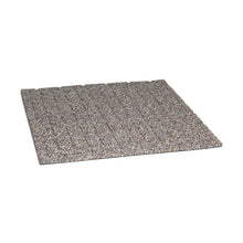 The Bells of Steel Rubber Flooring Gym Mat 39" x 39" (1m x 1m) features a speckled gray surface with a grid of raised rectangles, commonly used in garage gyms for weightlifting—shown angled against a white background.