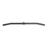 The Bells of Steel Fat Bar - Lat Pulldown Bar is a straight black handlebar with angled ends, shown on a white background—perfect for enhancing grip strength.