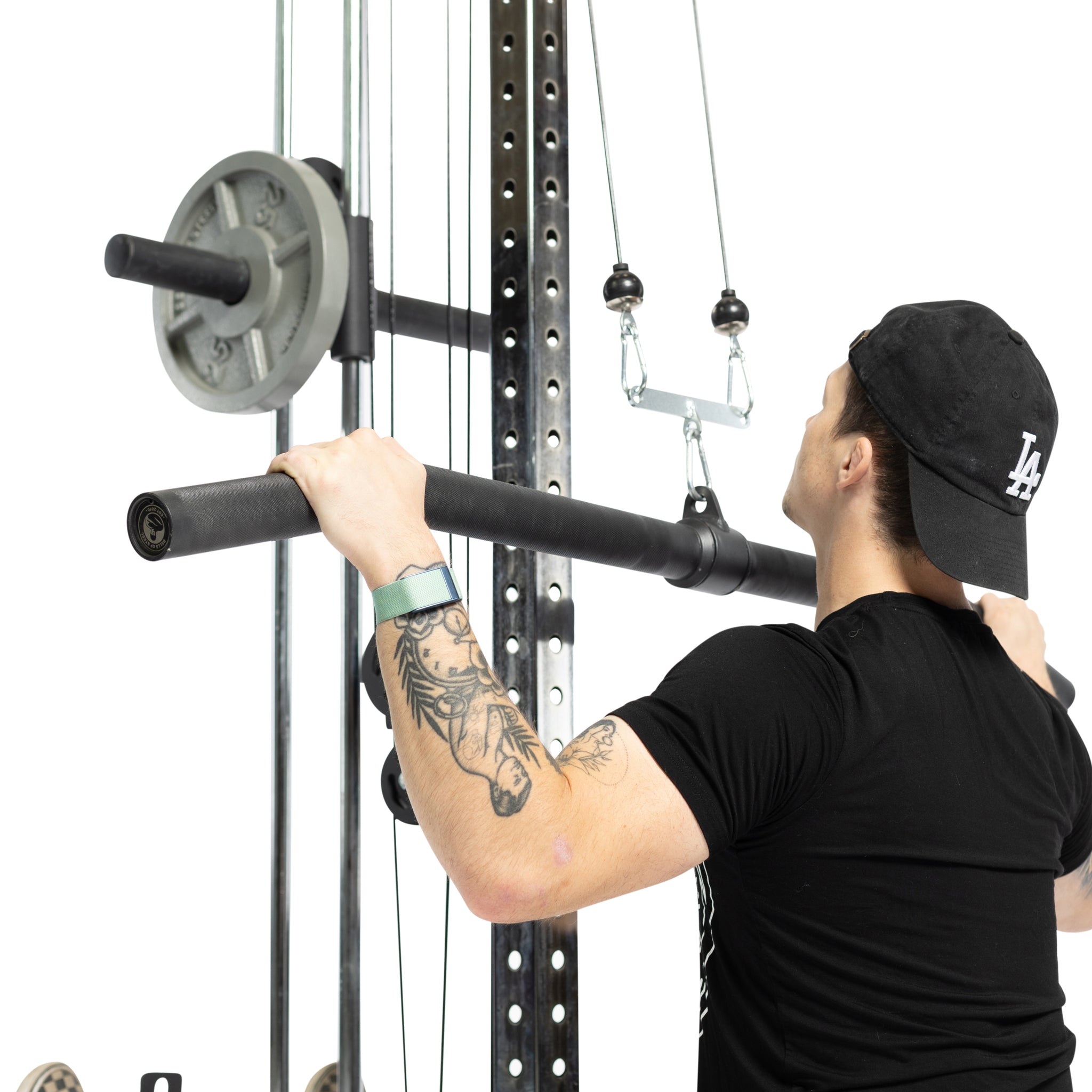 Hard Chrome Revolving Solid Bent D-Lat Pulldown Bar 34 | American Barbell (AT-BLP-E Hard Chrome Revolving Solid Bent D-Lat Pulldown Bar 34 | American Barbell (AT-BLP-E
