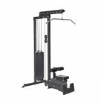 The Bells of Steel Lat Pulldown Low Row Machine is an ideal strength-training addition for a home gym. It includes seated row and lat pulldown stations, cable exercises with a weight stack, pulley system, and padded seat/thigh supports for comfortable workouts.