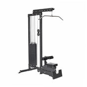 The Bells of Steel Lat Pulldown Low Row Machine is an ideal strength-training addition for a home gym. It includes seated row and lat pulldown stations, cable exercises with a weight stack, pulley system, and padded seat/thigh supports for comfortable workouts.