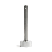 The Bells of Steel Magnetic Rack Attachment Pin, with a knurled anodized aluminum handle, cylindrical shaft, and rounded tip, stands upright against a white background.