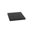The Bells of Steel Deadlift Platform Rubber Tile, a square, flat black tile with a slightly textured surface designed to protect floors, is shown on a white background.