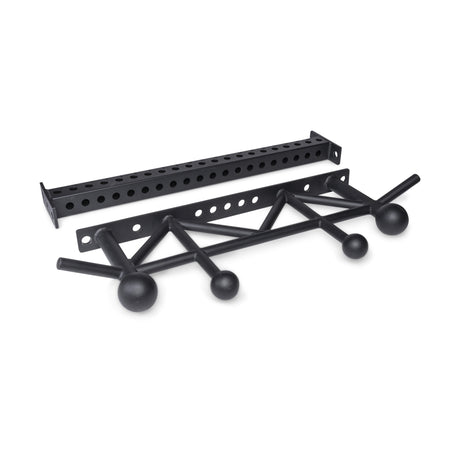 The Bells of Steel Coloured Globe Pull Up Bar features spherical and cylindrical grips in multiple colors, with a rectangular mounting bracket with multiple holes for secure attachment.