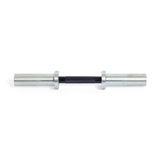 The Bells of Steel Loadable Dumbbell Handle features a textured center grip and smooth cylindrical ends for weight plates, making it ideal home gym equipment. Shown isolated on a white background.