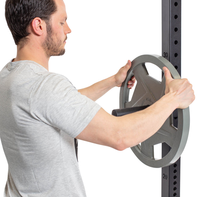 male model loading weights to Pin Plate Pegs