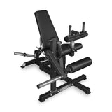 Bells of Steel Legacy Leg Extension / Hamstring Curl Machine - Plate Loaded featuring an adjustable backrest and padded rollers.