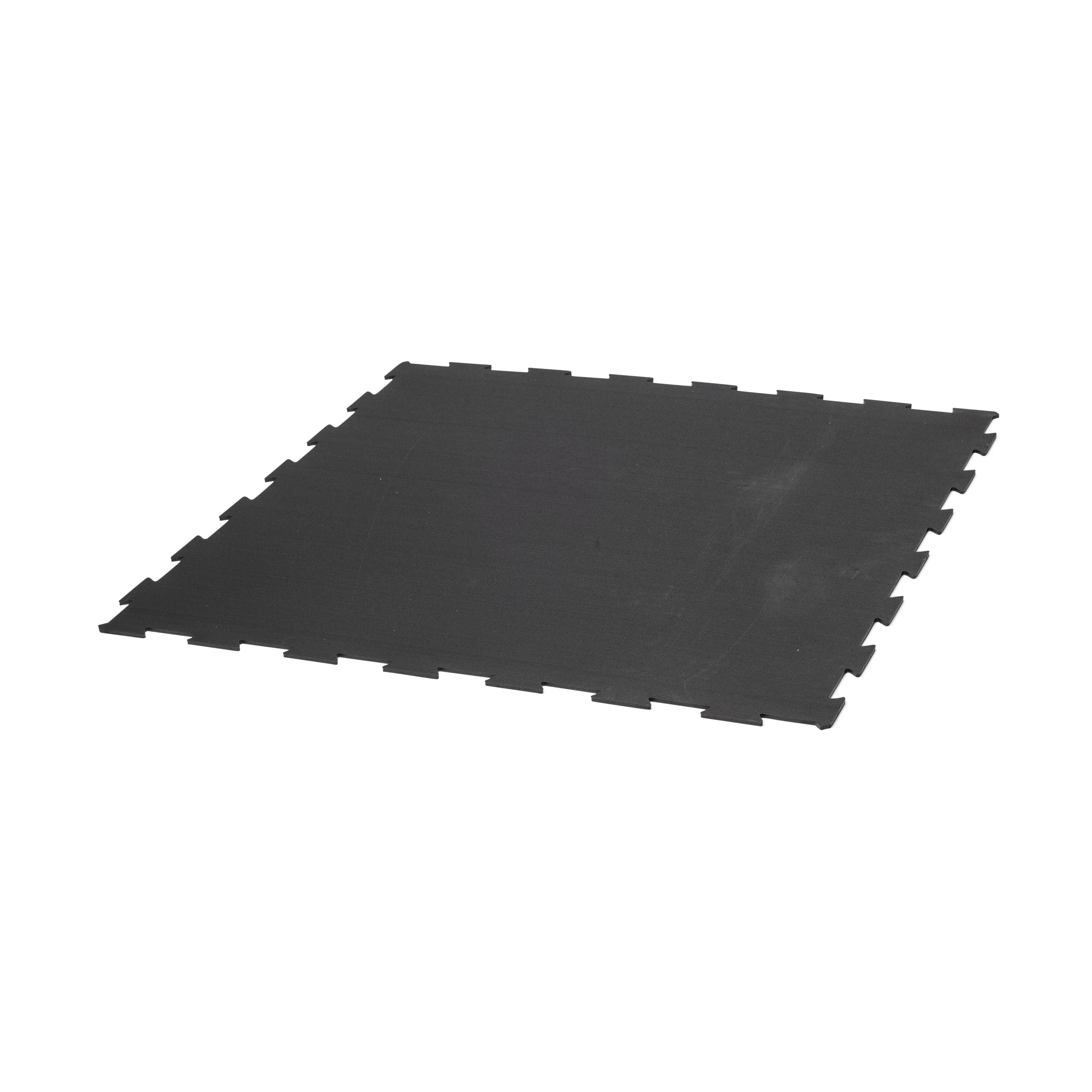 Displayed on a white background is the Black Puzzle Mat by Bells of Steel, perfect for gym flooring. This interlocking foam floor mat features edges designed to fit seamlessly with other mats, allowing you to create a larger surface while providing excellent floor protection.