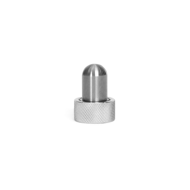 The Bells of Steel Magnetic Rack Attachment Pin, made from anodized aluminum with a rounded top and textured grip, is displayed against a plain white background.