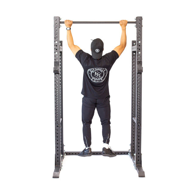 male model doing pull ups with Straight Pull Up Bar