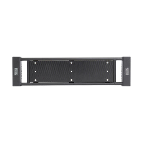 A metal pull-up bar with a textured grip surface, featuring rectangular side brackets sporting the "SGS" logo for wall or door frame mounting, designed to pair seamlessly with the Utility Seat for Hydra/Manticore from Bells of Steel Canada. This primarily black bar offers a rectangular, sturdy build.