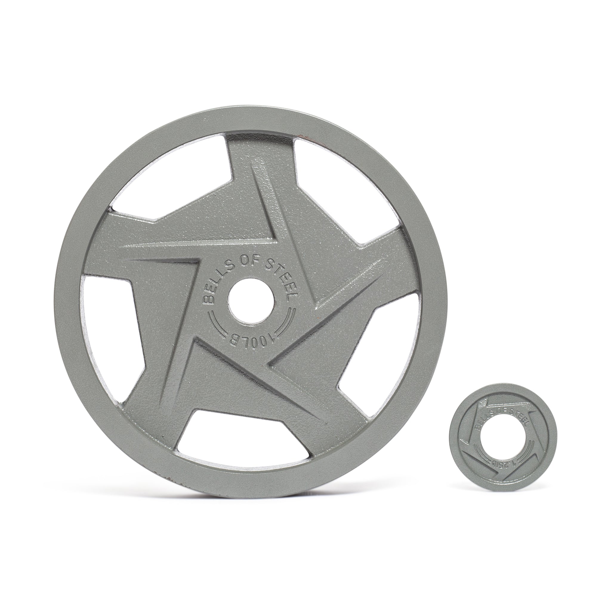 Gray Mighty Grip Olympic Weight Plates - Bells of Steel Canada