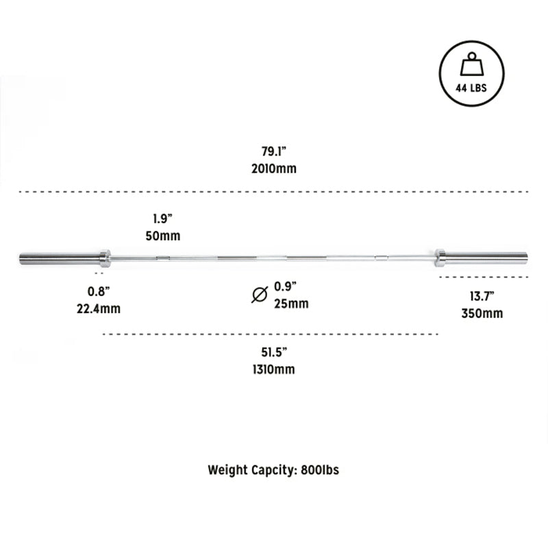 Weight lifting bar sizes sale