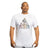 A man wearing a Bells of Steel Bamboo T-Shirt featuring a sweat-wicking fabric, colorful geometric logo, dragon graphic, and the text "HYDRA SERIES" stands against a plain white background.