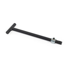 The Bells of Steel Double Landmine Pin for 5/8" Holes is a black, T-shaped metal gym attachment with a silver collar and screw. Perfect for home gyms and ideal for unilateral exercises.