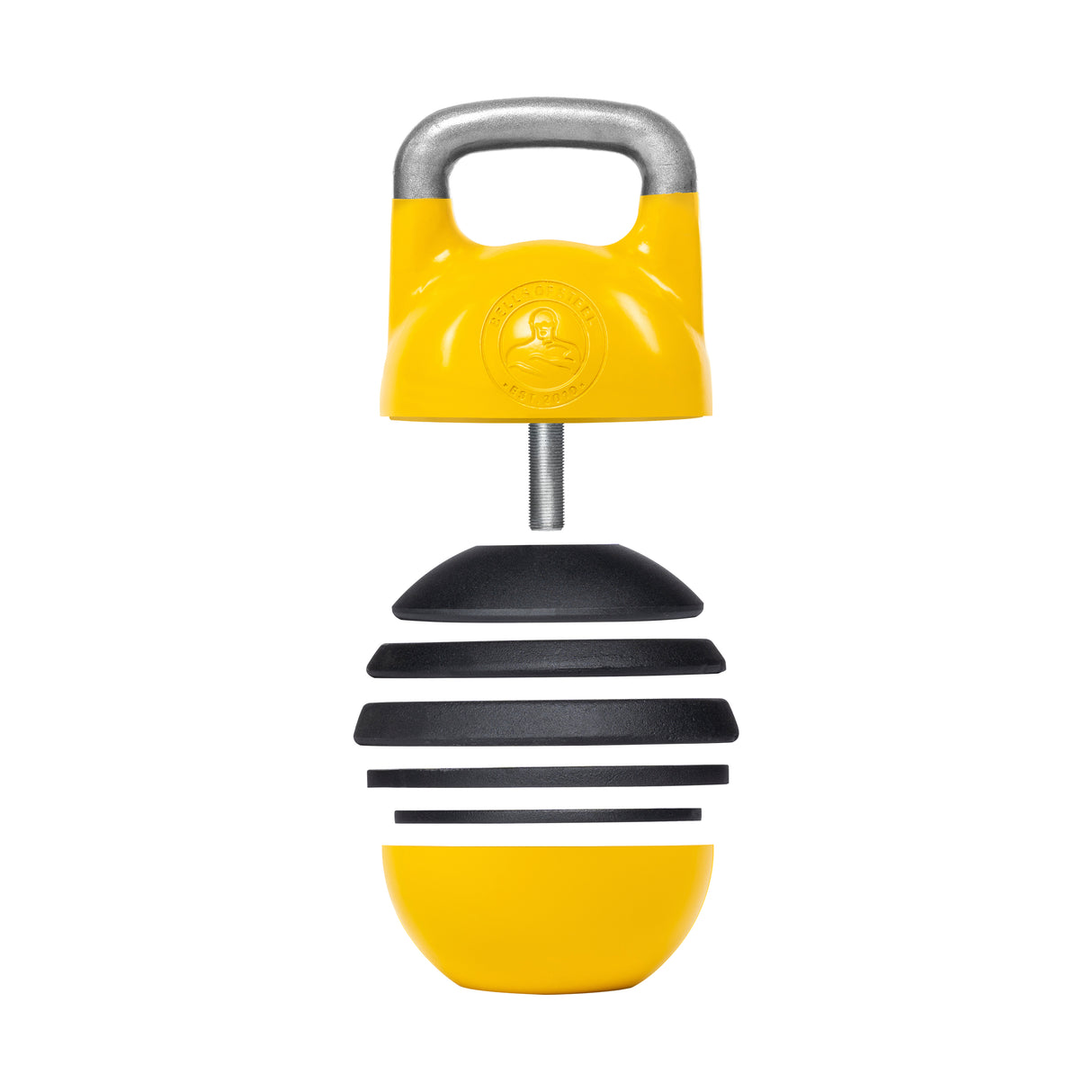 yellow adjustable kettlebell