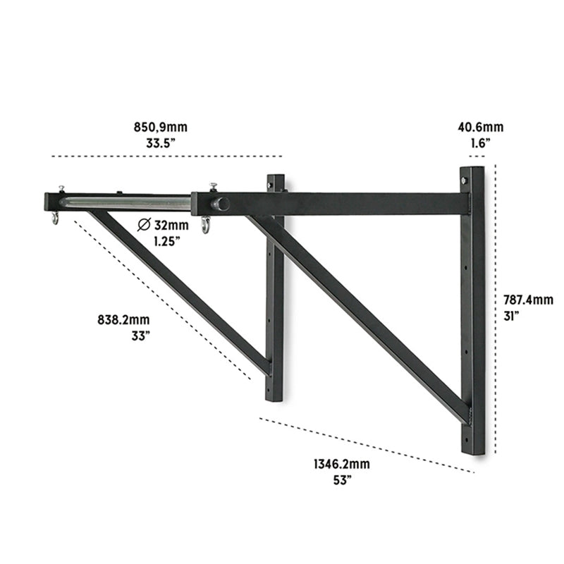 Adjustable Wall Or Ceiling Mounted Pull Up Bar - Bells of Steel