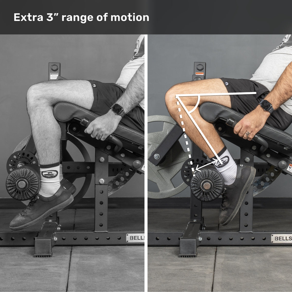 Hamstring Curl Machine Weight Ranges Legacy Leg Extension / Hamstring Curl Machine - Plate Loaded - Bells of ...