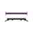 The Bells of Steel Coloured Globe Pull up Bar, a purple metal bar with evenly spaced holes, is shown next to a black pull-up attachment with spherical grips and angled ends, both isolated on a white background.