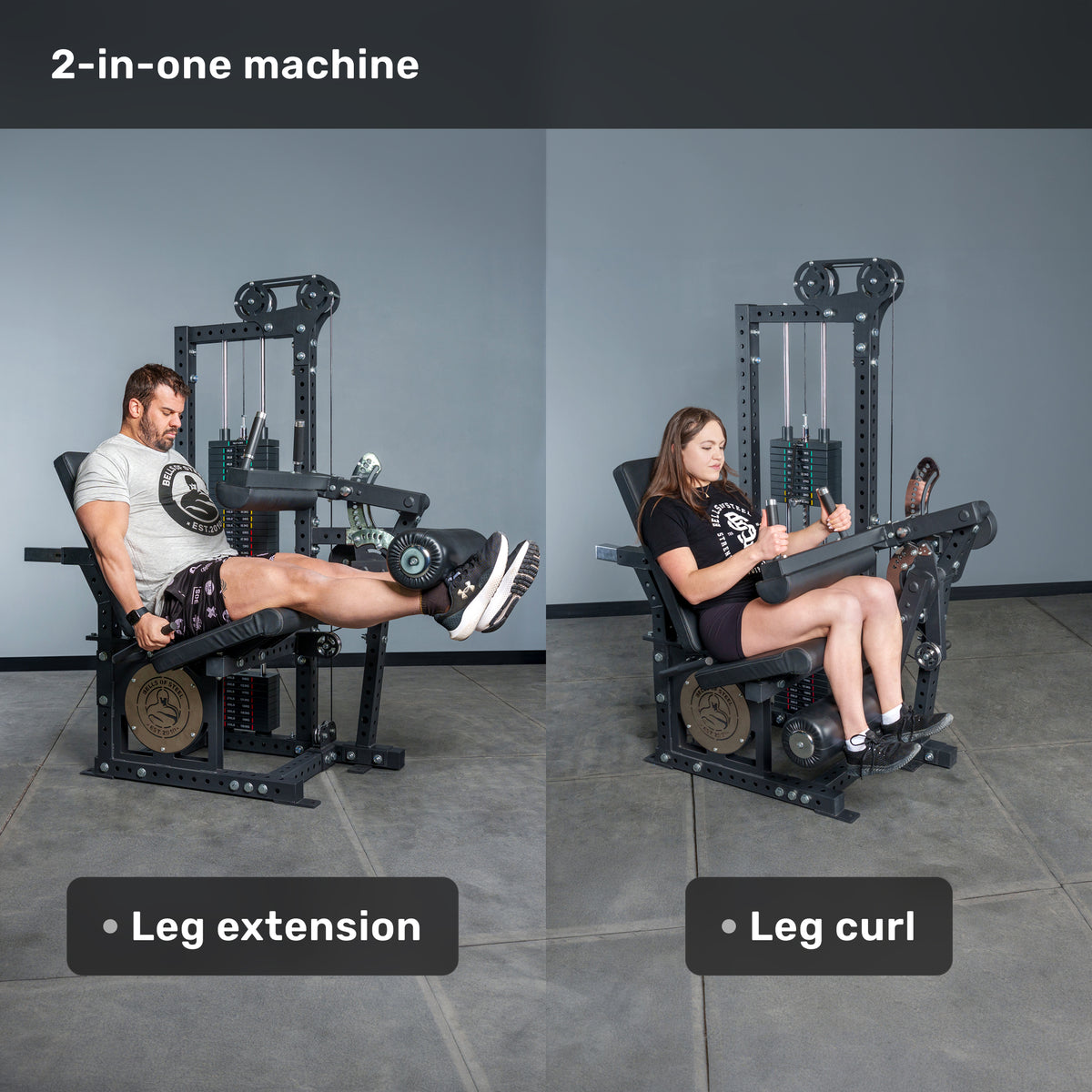Stack Loaded Leg Machines Basilisk Leg Extension & Curl Machine | 210–310 LB Stack - Bells of Steel