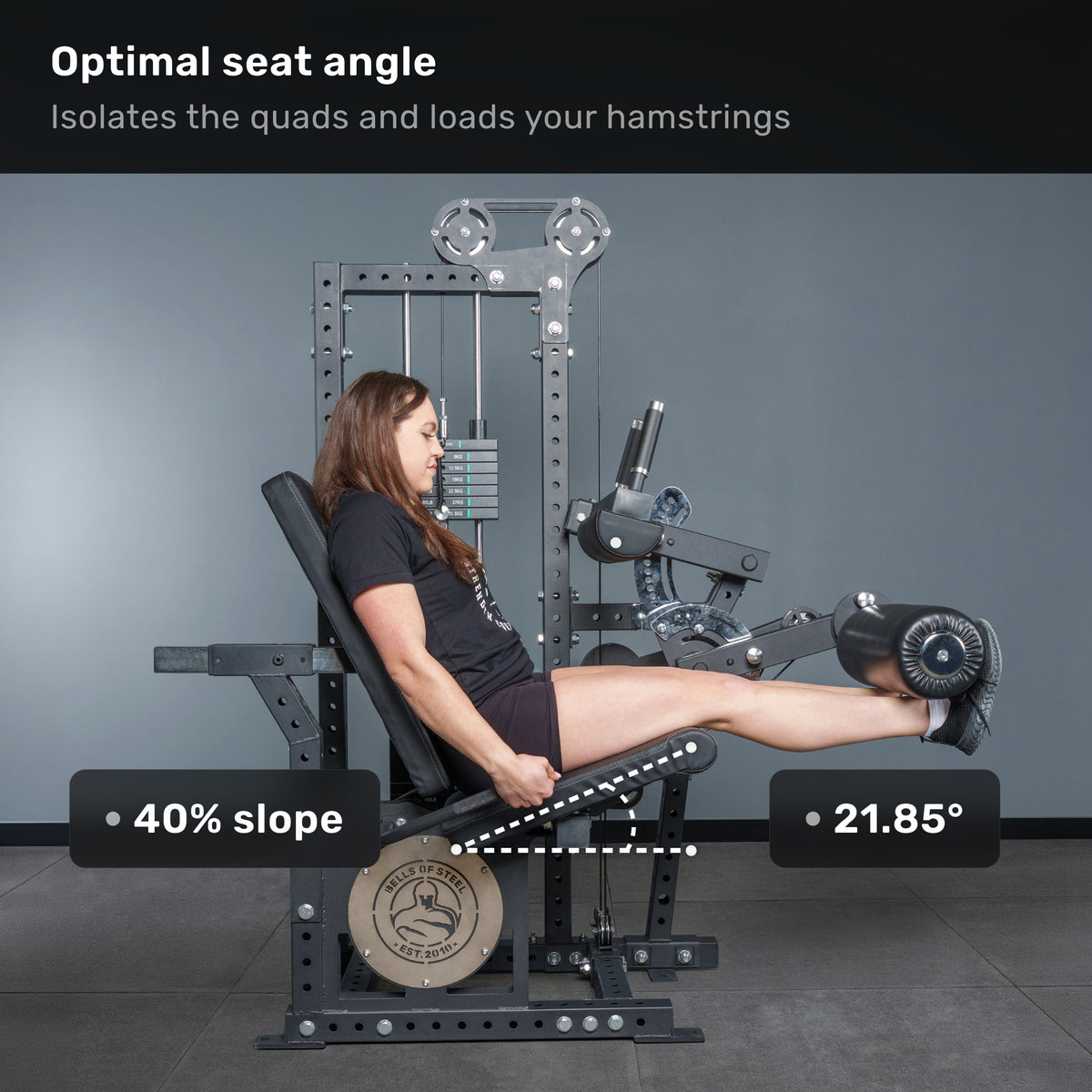 Stack Loaded Leg Machines Basilisk Leg Extension & Curl Machine | 210–310 LB Stack - Bells of Steel